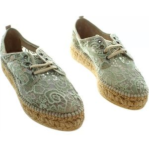 NIB$178 Anthropologie Gaimo Viviana flower lace shoes espadrilles Spain 38/7.5M